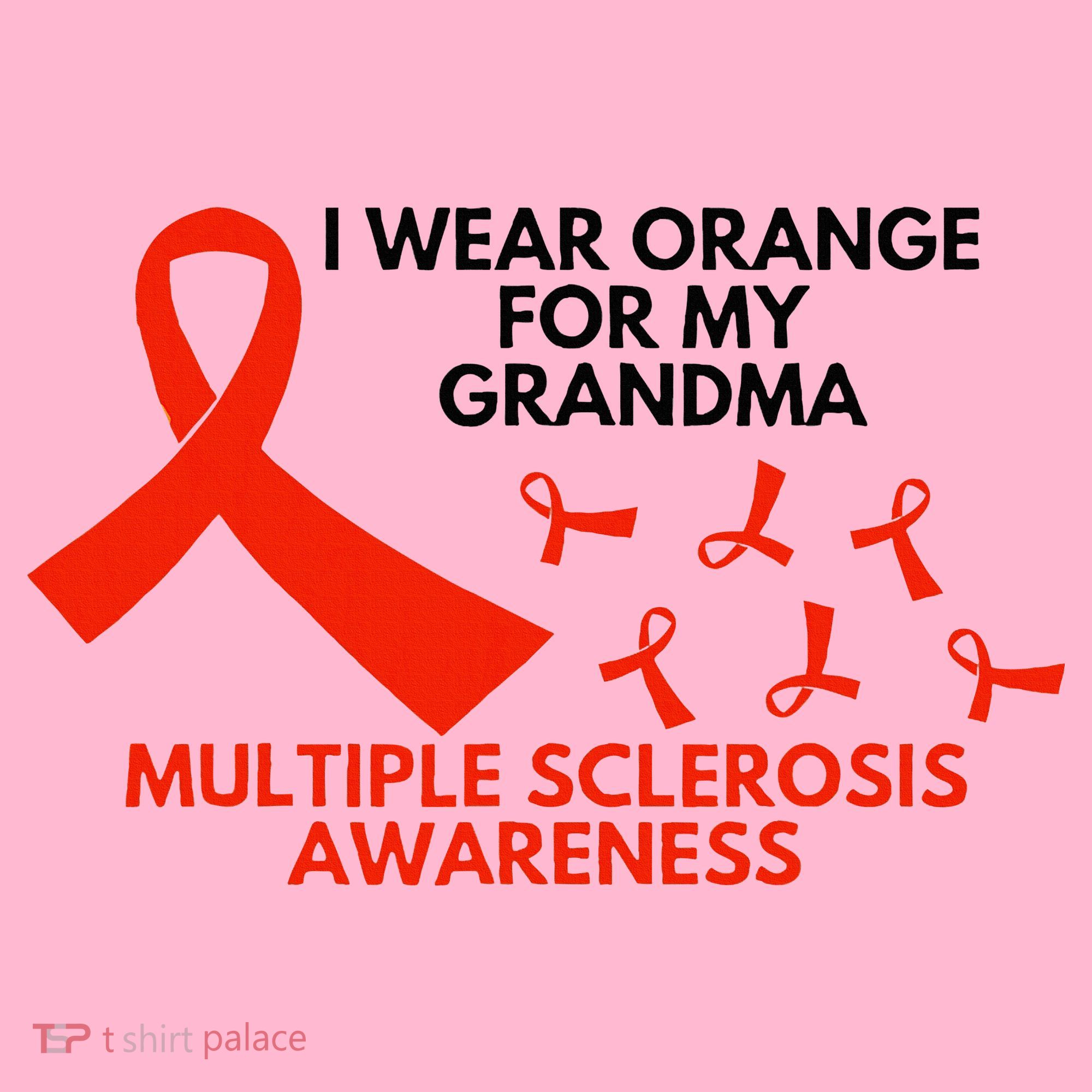 I Wear Orange For My Grandma Multiple Sclerosis Ms Awareness Coaster