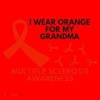 I Wear Orange For My Grandma Multiple Sclerosis Ms Awareness Santa Hat thumb 1