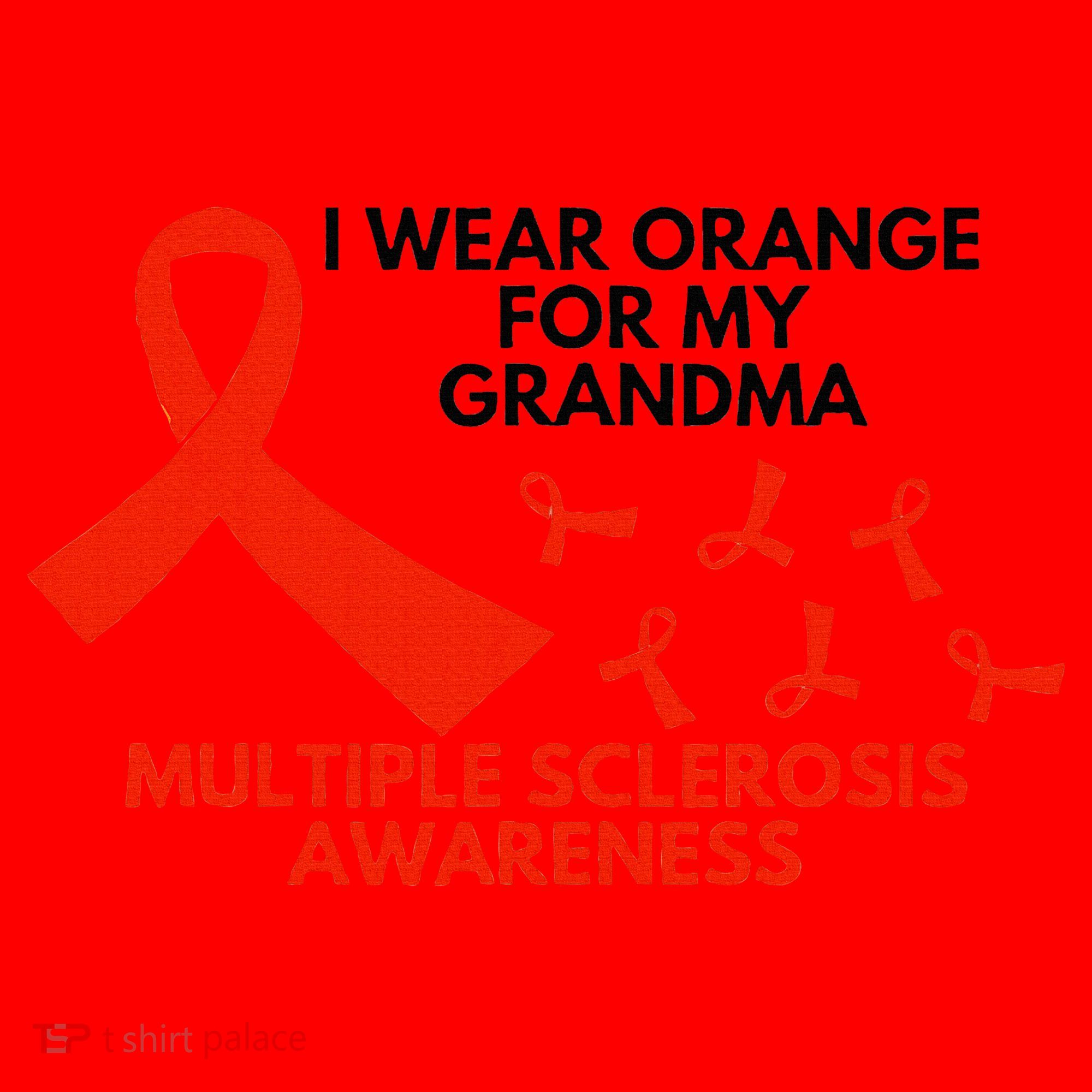 I Wear Orange For My Grandma Multiple Sclerosis Ms Awareness Santa Hat