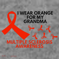 I Wear Orange For My Grandma Multiple Sclerosis Ms Awareness Toddler Hoodie thumb 2