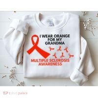I Wear Orange For My Grandma Multiple Sclerosis Ms Awareness Sweatshirt thumb 2