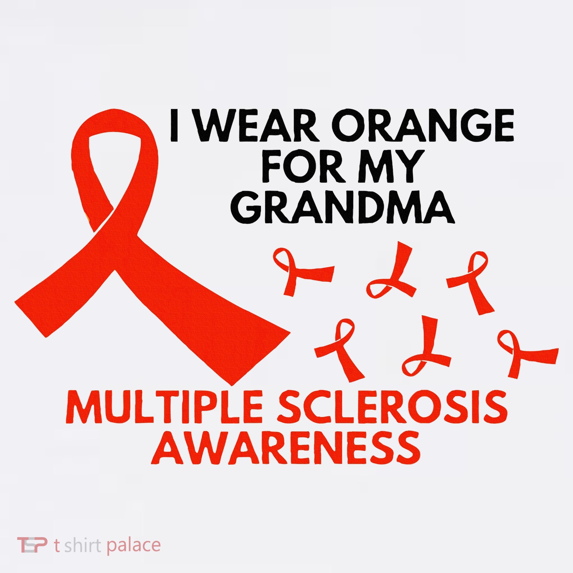 I Wear Orange For My Grandma Multiple Sclerosis Ms Awareness Women's Hoodie