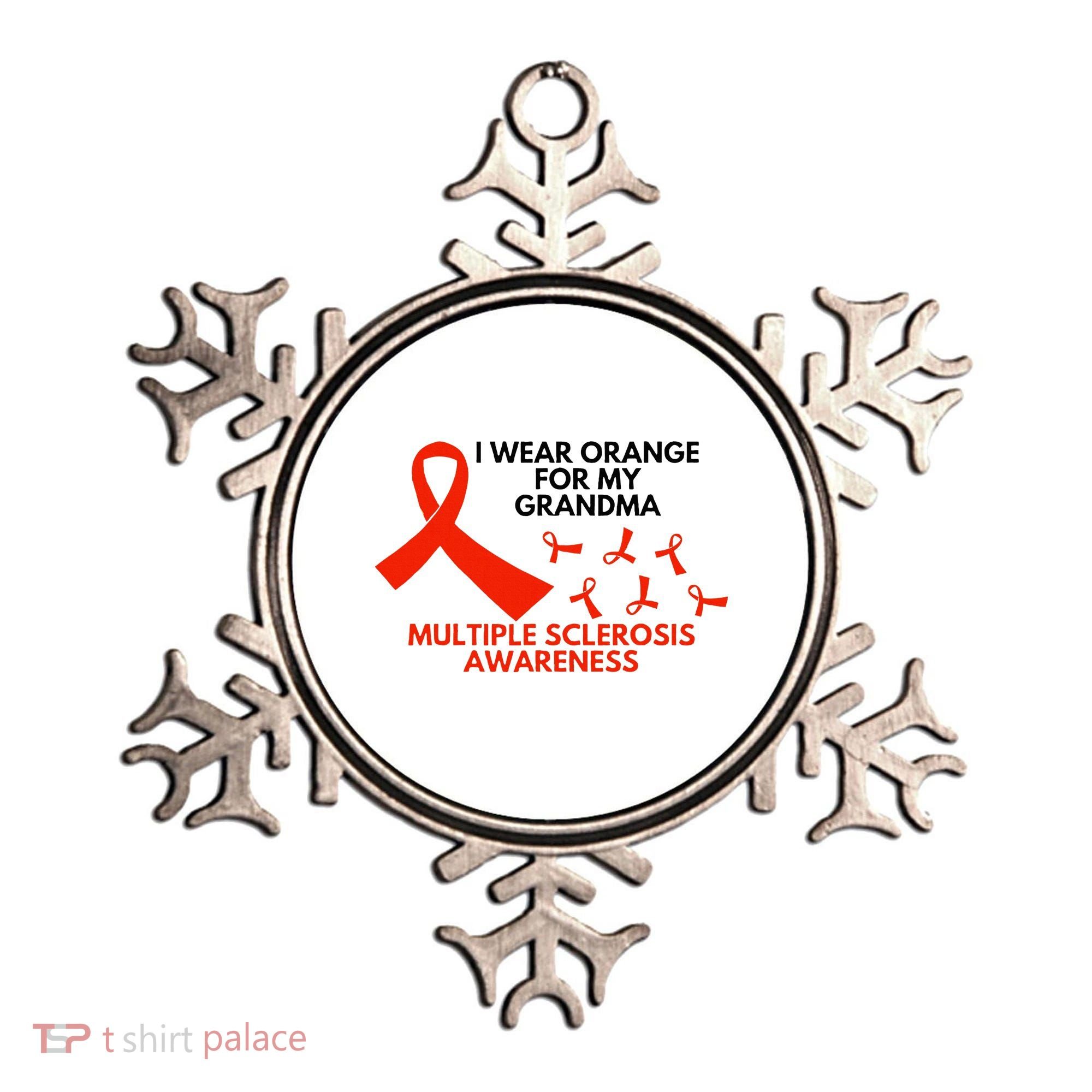 I Wear Orange For My Grandma Multiple Sclerosis Ms Awareness Ornament