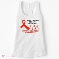 I Wear Orange For My Grandma Multiple Sclerosis Ms Awareness Women's Tank Top thumb 0