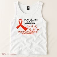 I Wear Orange For My Grandma Multiple Sclerosis Ms Awareness Tank Top thumb 2