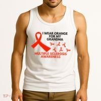 I Wear Orange For My Grandma Multiple Sclerosis Ms Awareness Tank Top thumb 3