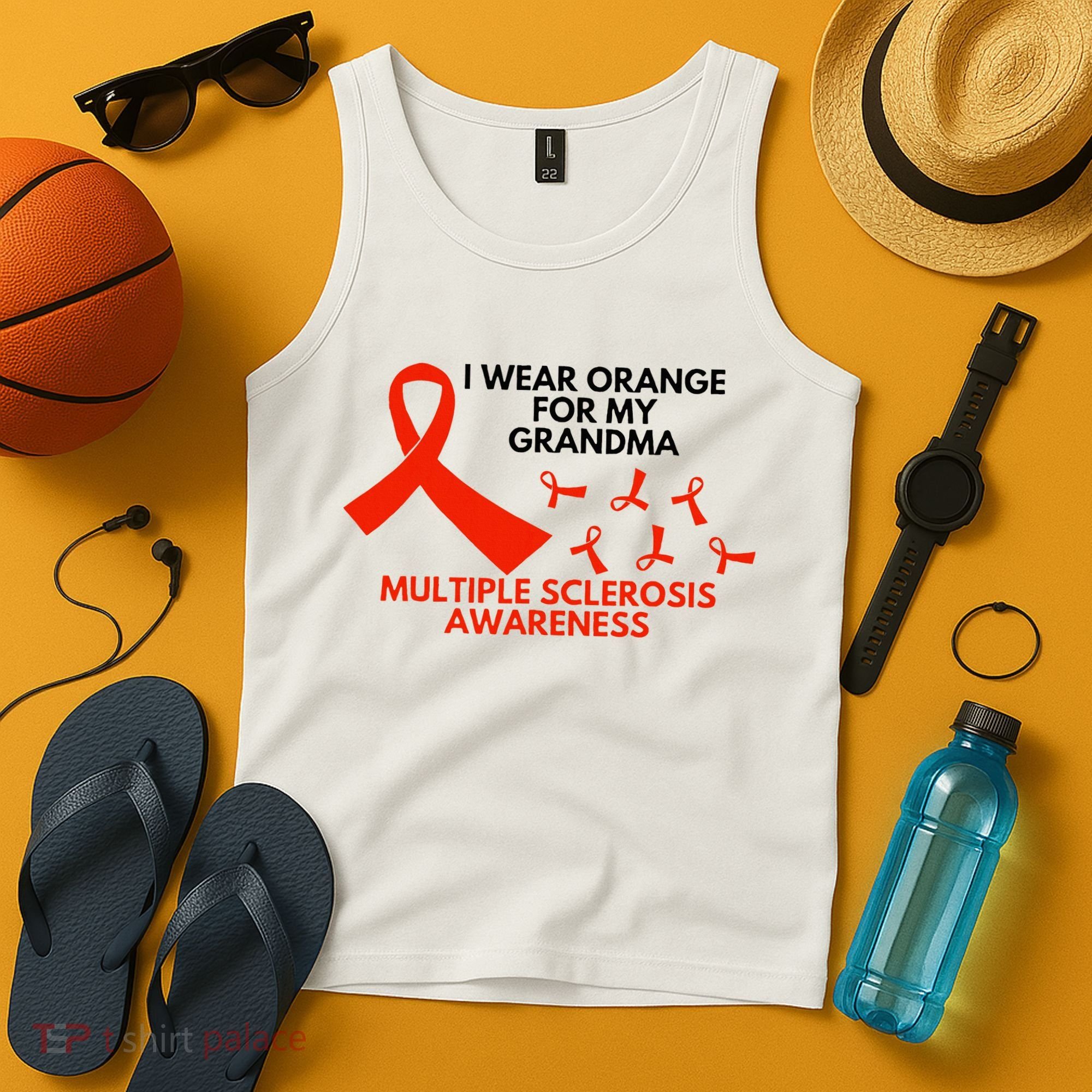 I Wear Orange For My Grandma Multiple Sclerosis Ms Awareness Tank Top