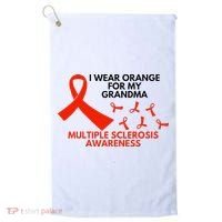 I Wear Orange For My Grandma Multiple Sclerosis Ms Awareness Golf Towel thumb 0
