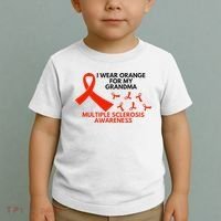 I Wear Orange For My Grandma Multiple Sclerosis Ms Awareness Toddler T-Shirt thumb 2