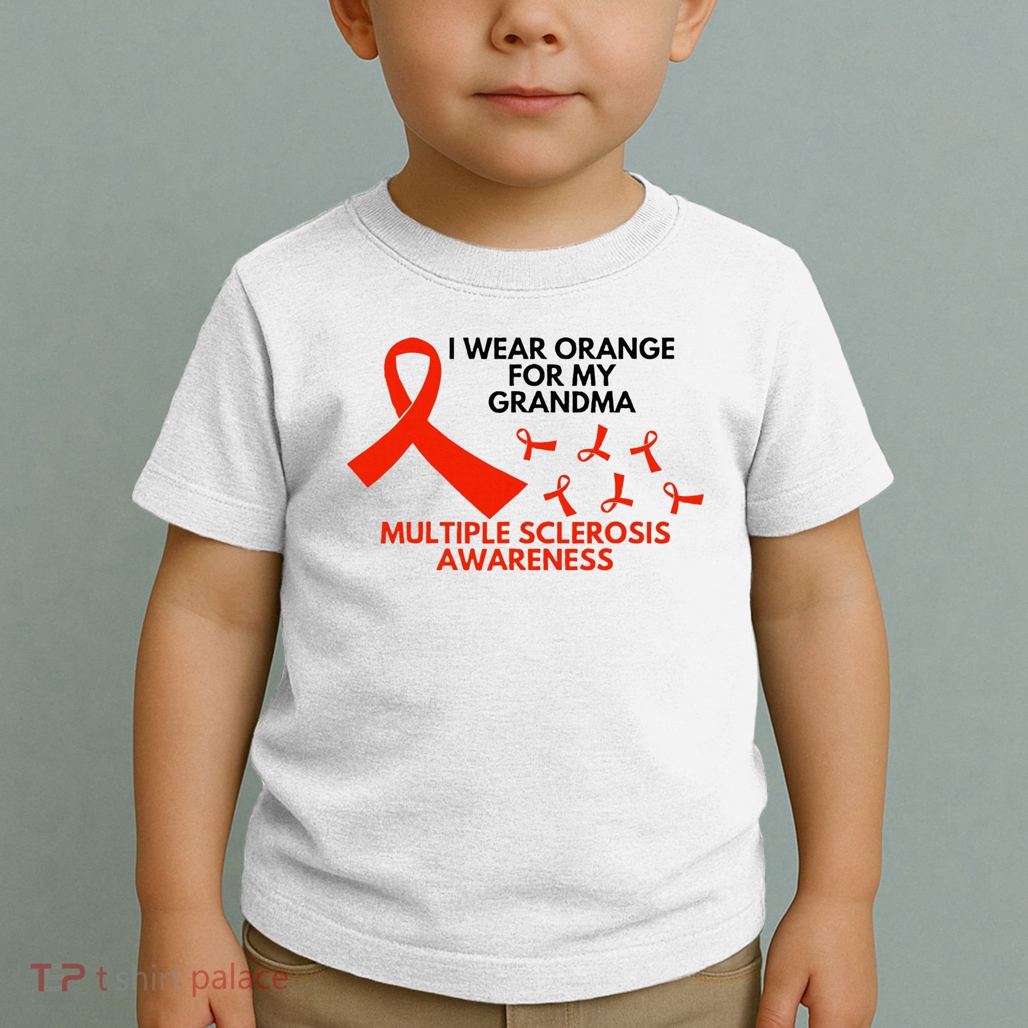 I Wear Orange For My Grandma Multiple Sclerosis Ms Awareness Toddler T-Shirt