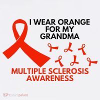 I Wear Orange For My Grandma Multiple Sclerosis Ms Awareness Toddler T-Shirt thumb 4
