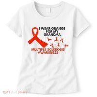 I Wear Orange For My Grandma Multiple Sclerosis Ms Awareness Women's T-Shirt thumb 0