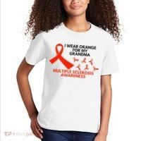 I Wear Orange For My Grandma Multiple Sclerosis Ms Awareness Kids T-Shirt thumb 2