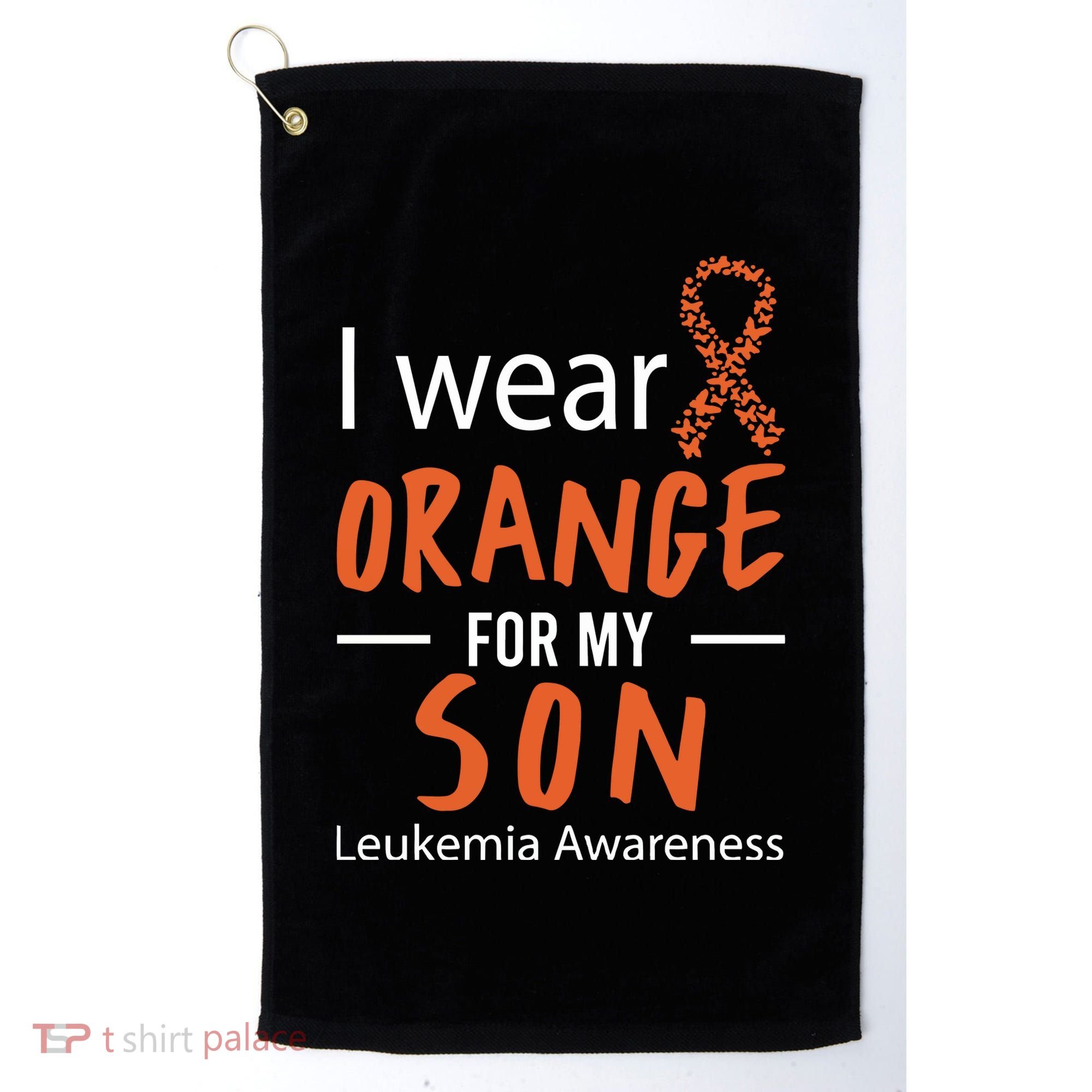 I Wear Orange For My Son Leukemia Awareness Golf Towel