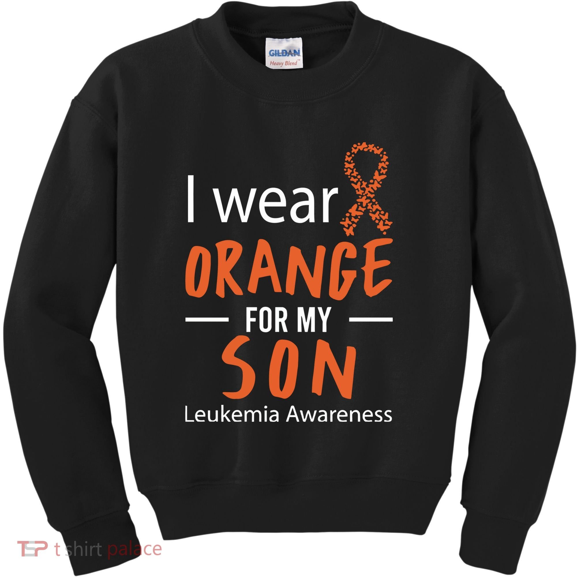 I Wear Orange For My Son Leukemia Awareness Kids Sweatshirt