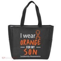 I Wear Orange For My Son Leukemia Awareness Tote Bag thumb 0