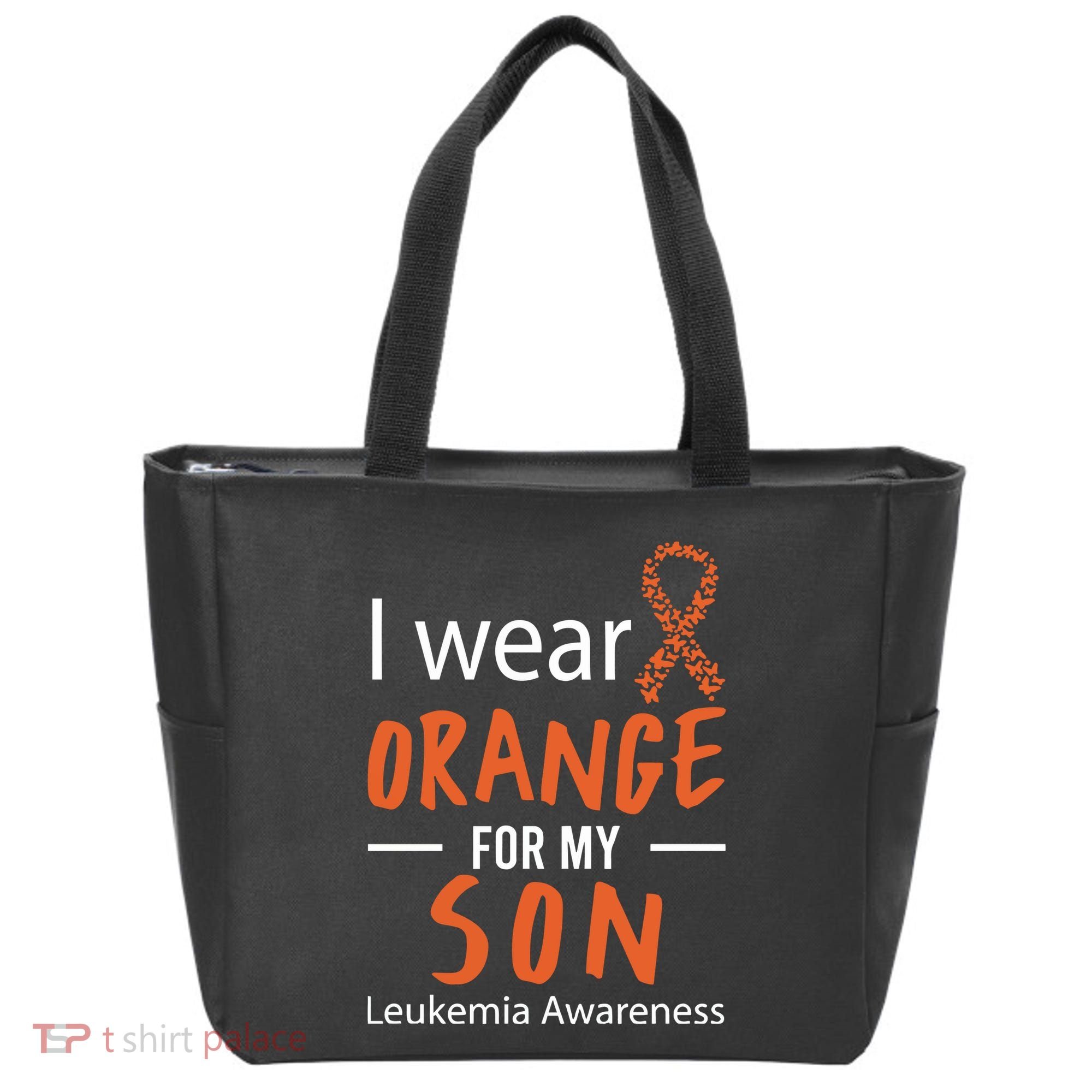 I Wear Orange For My Son Leukemia Awareness Tote Bag