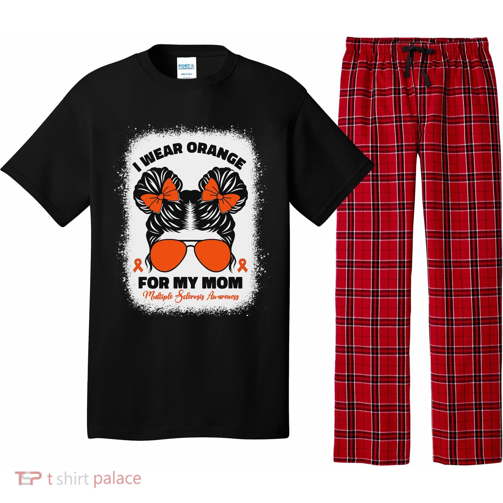 I Wear Orange For My Mom Ms Multiple Sclerosis Awareness Pajama Set