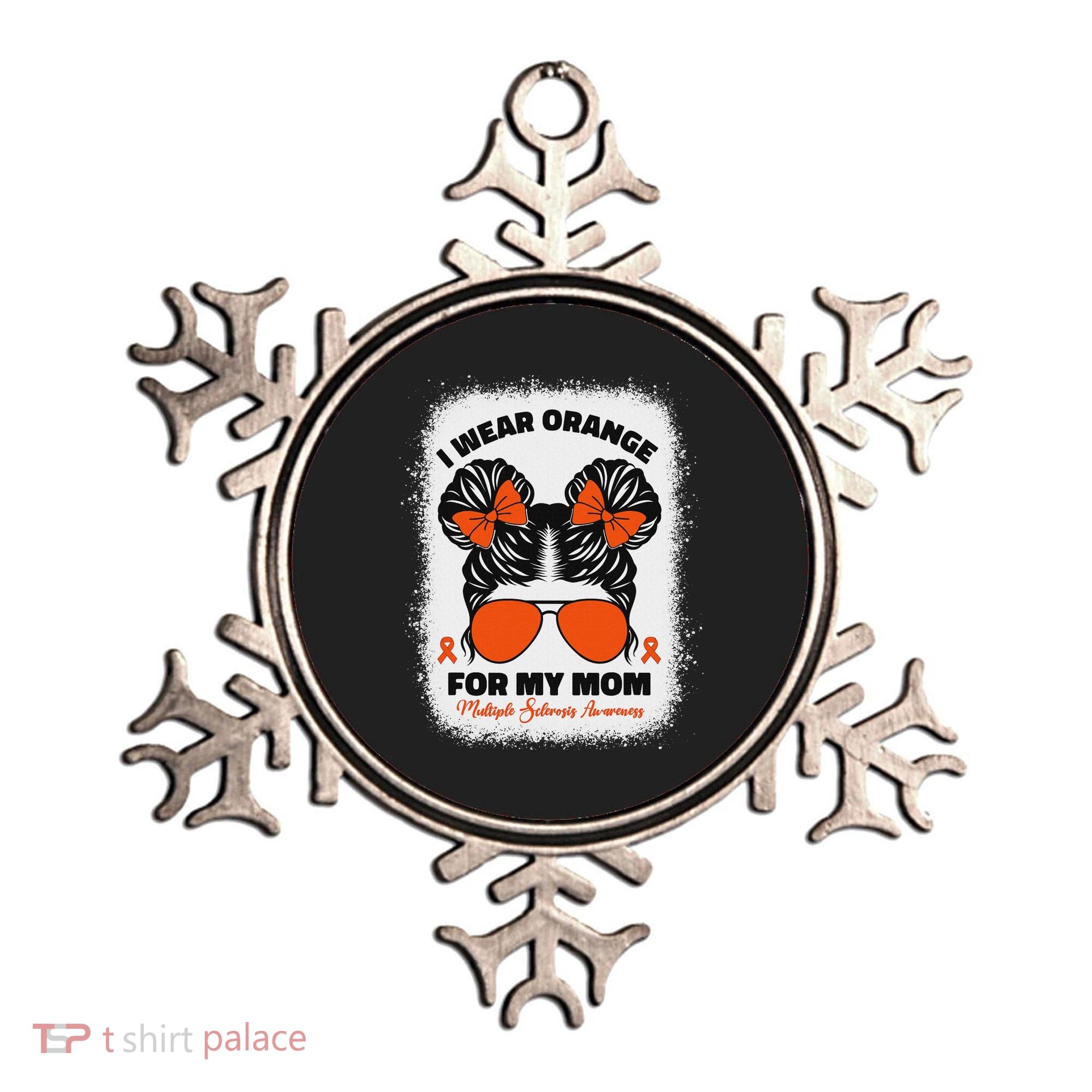 I Wear Orange For My Mom Ms Multiple Sclerosis Awareness Ornament