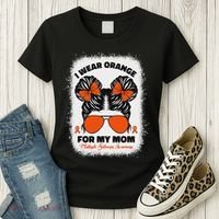 I Wear Orange For My Mom Ms Multiple Sclerosis Awareness Women's T-Shirt thumb 3