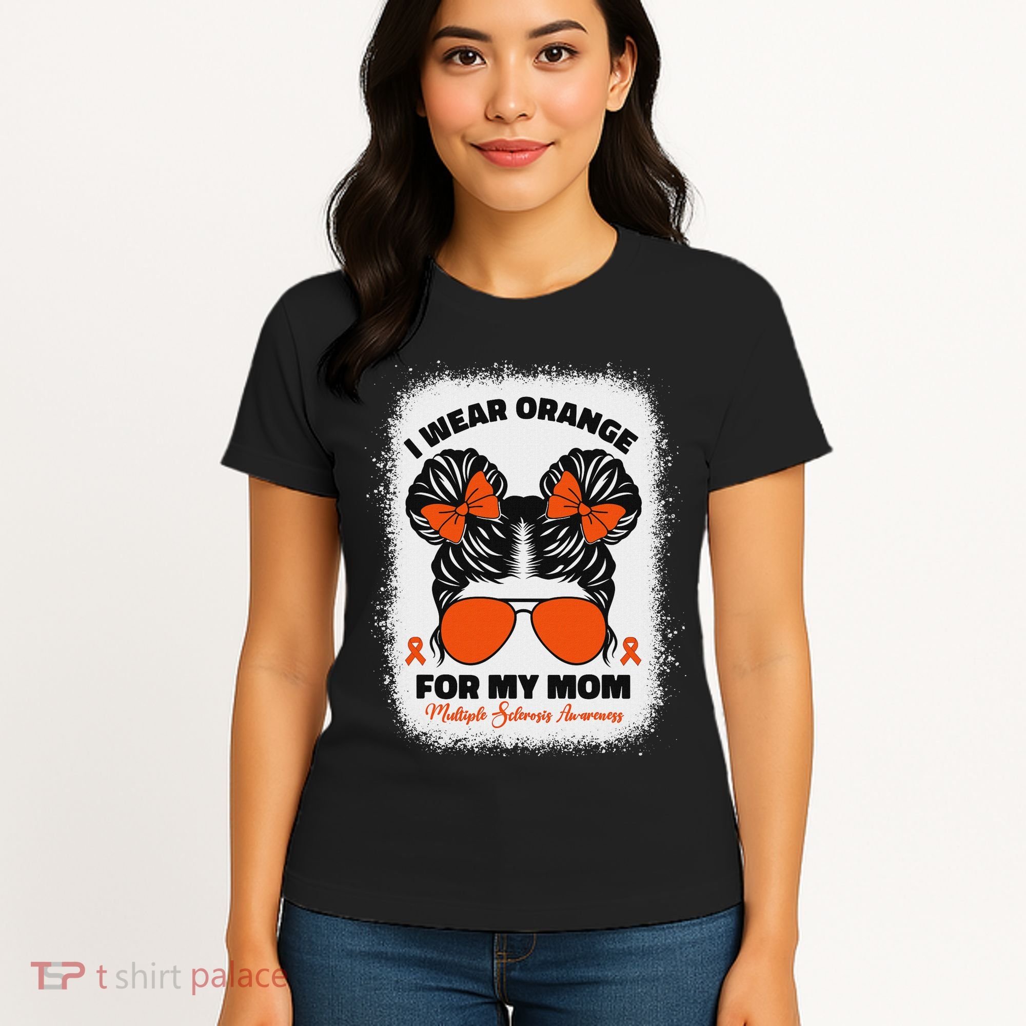 I Wear Orange For My Mom Ms Multiple Sclerosis Awareness Women's T-Shirt