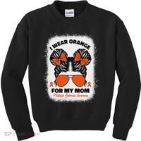 I Wear Orange For My Mom Ms Multiple Sclerosis Awareness Kids Sweatshirt thumb 0