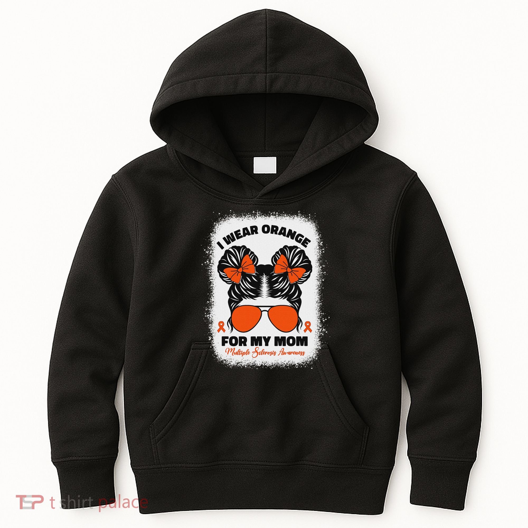 I Wear Orange For My Mom Ms Multiple Sclerosis Awareness Kids Hoodie