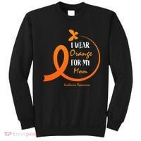 I Wear Orange For My Mom Leukemia Awareness Sweatshirt thumb 0