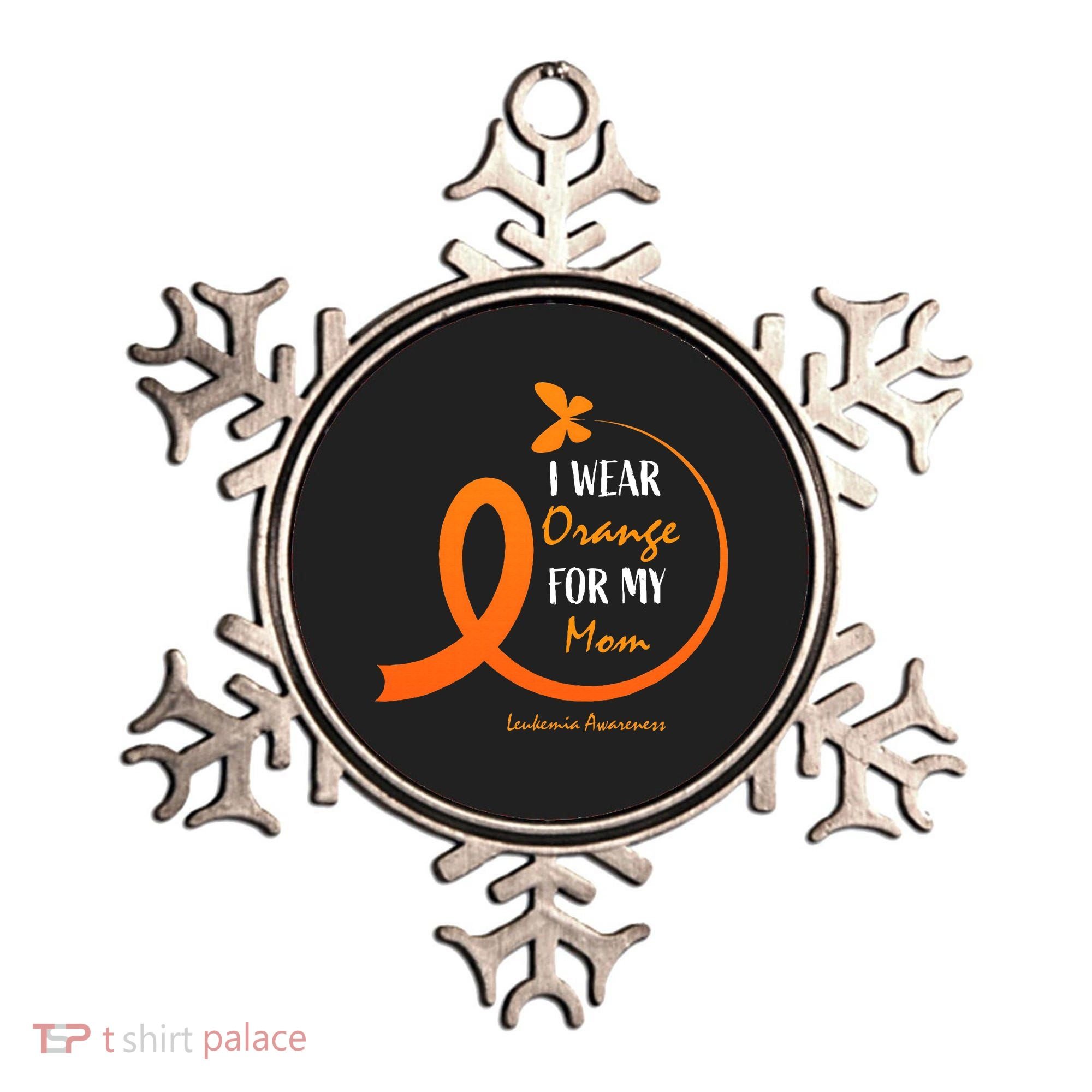 I Wear Orange For My Mom Leukemia Awareness Ornament