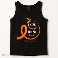 I Wear Orange For My Mom Leukemia Awareness Tank Top thumb 2