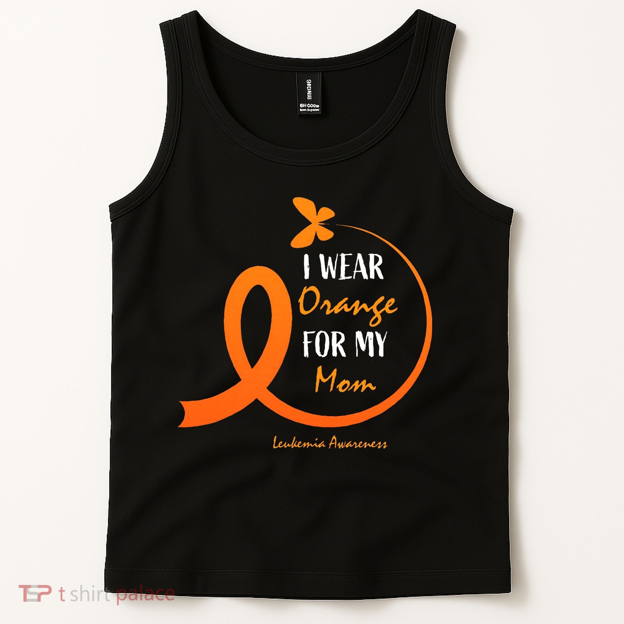 I Wear Orange For My Mom Leukemia Awareness Tank Top
