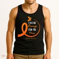 I Wear Orange For My Mom Leukemia Awareness Tank Top thumb 3