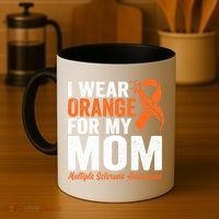 I Wear Orange For My Mom Multiple Sclerosis Awareness Gift Coffee Mug thumb 4
