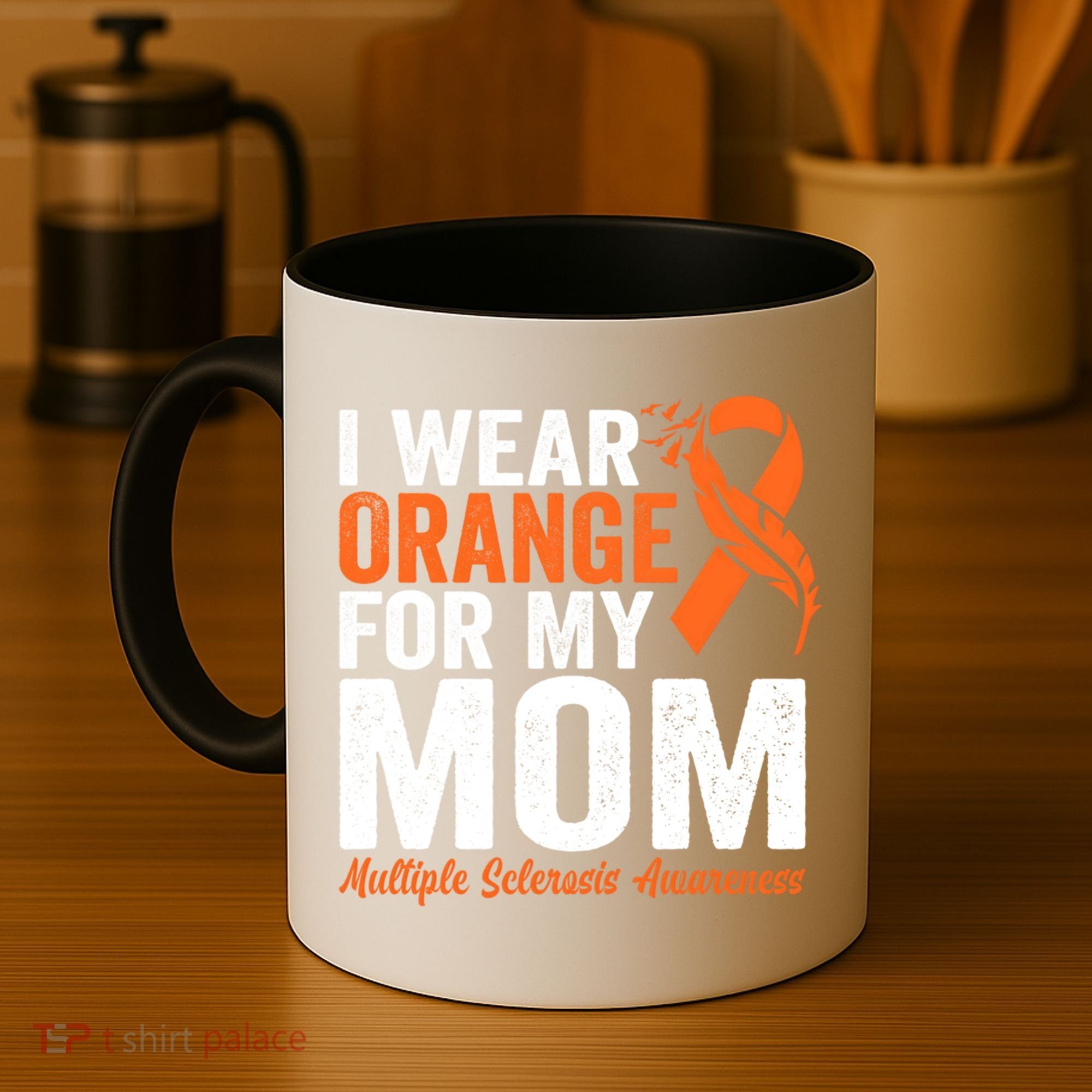 I Wear Orange For My Mom Multiple Sclerosis Awareness Gift Coffee Mug