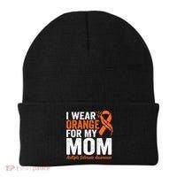 I Wear Orange For My Mom Multiple Sclerosis Awareness Gift Beanie thumb 0