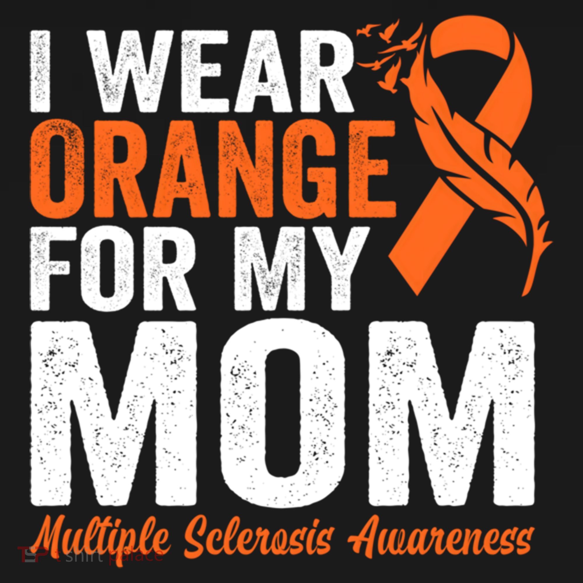 I Wear Orange For My Mom Multiple Sclerosis Awareness Gift Ornament