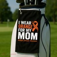 I Wear Orange For My Mom Multiple Sclerosis Awareness Gift Golf Towel thumb 2