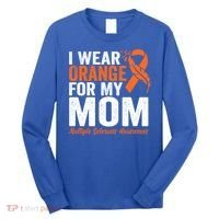 I Wear Orange For My Mom Multiple Sclerosis Awareness Gift Long Sleeve Shirt thumb 0