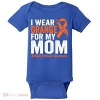 I Wear Orange For My Mom Multiple Sclerosis Awareness Gift Baby Bodysuit thumb 0
