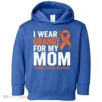 I Wear Orange For My Mom Multiple Sclerosis Awareness Gift Toddler Hoodie thumb 0
