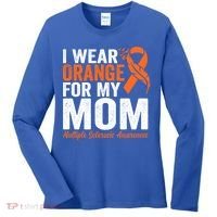 I Wear Orange For My Mom Multiple Sclerosis Awareness Gift Women's Long Sleeve Shirt thumb 0
