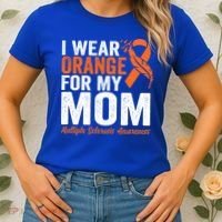 I Wear Orange For My Mom Multiple Sclerosis Awareness Gift Women's T-Shirt thumb 2
