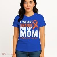 I Wear Orange For My Mom Multiple Sclerosis Awareness Gift Women's T-Shirt thumb 4