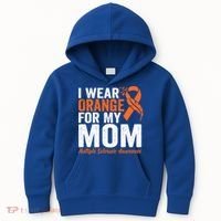 I Wear Orange For My Mom Multiple Sclerosis Awareness Gift Kids Hoodie thumb 0