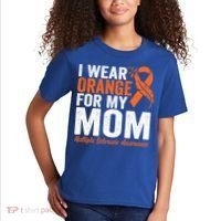 I Wear Orange For My Mom Multiple Sclerosis Awareness Gift Kids T-Shirt thumb 2