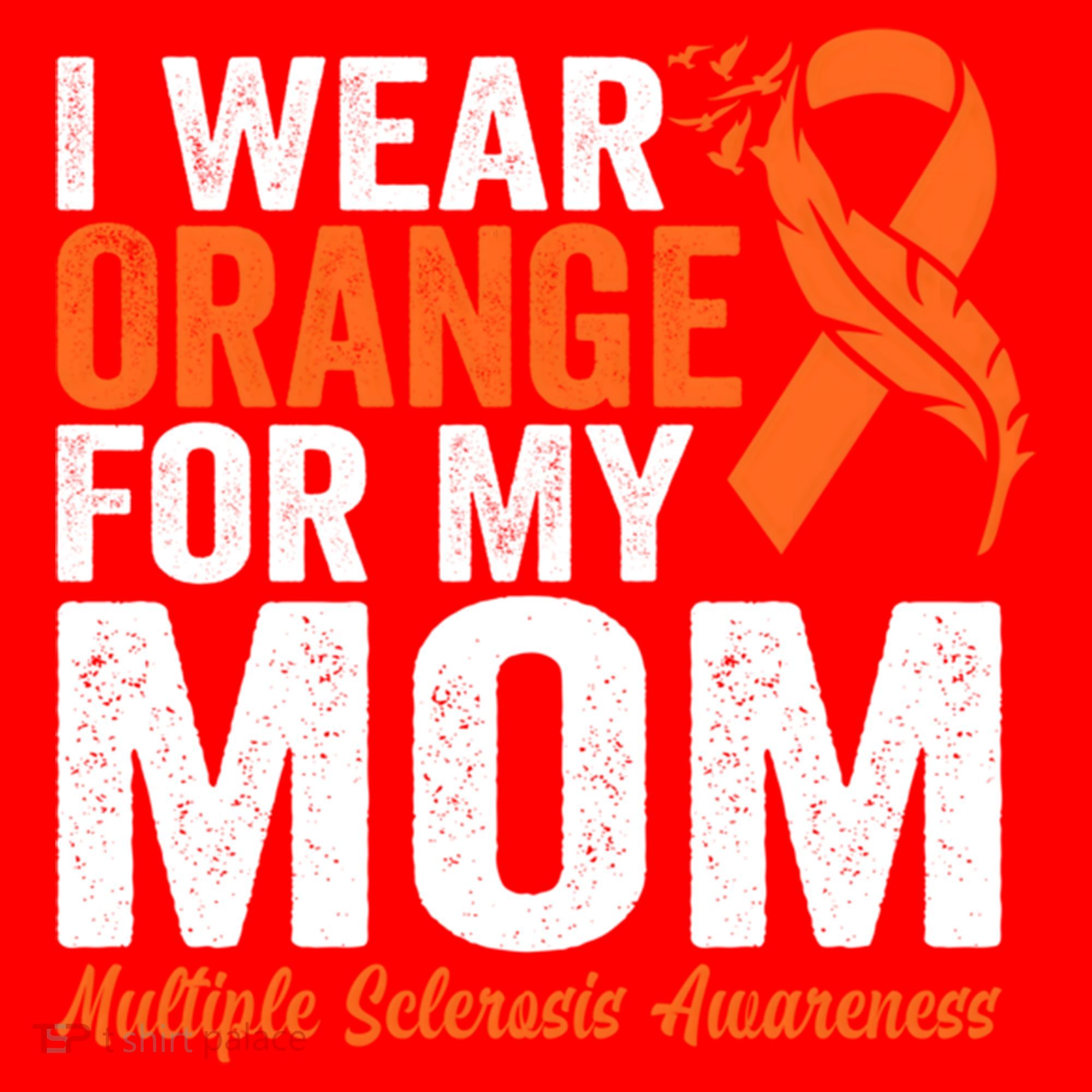 I Wear Orange For My Mom Multiple Sclerosis Awareness Gift Santa Hat