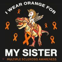 I Wear Orange For My Sister Multiple Sclerosis Awareness Women's Tank Top thumb 5