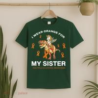 I Wear Orange For My Sister Multiple Sclerosis Awareness T-Shirt thumb 2