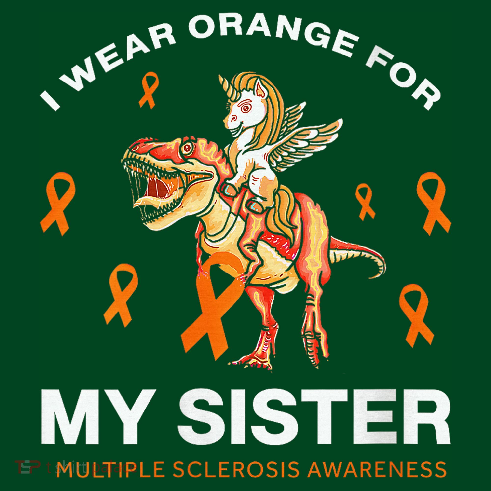 I Wear Orange For My Sister Multiple Sclerosis Awareness Coaster