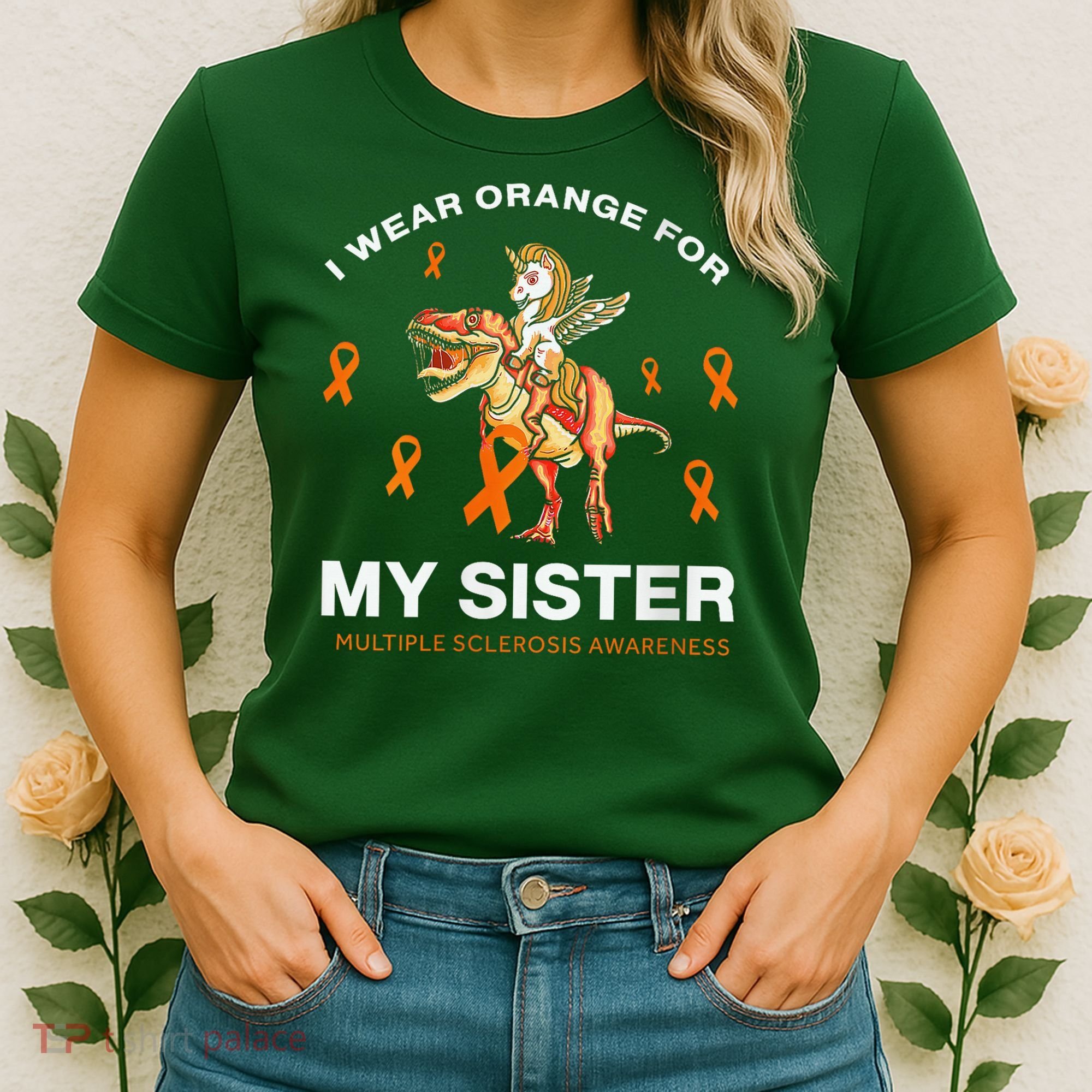 I Wear Orange For My Sister Multiple Sclerosis Awareness Women's T-Shirt